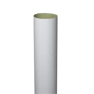 Berger Aluminum Round Downspout White 3" x 10'