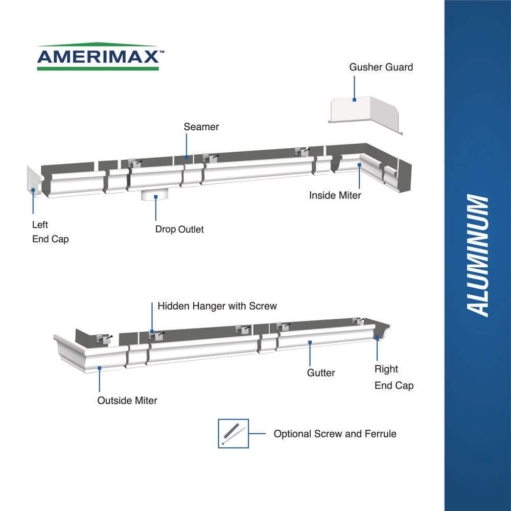 Aluminum Fascia Gutter End Cap, 5.25 in Right, Royal Brown (AFEC525RRB)