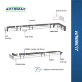 ACM Aluminum 5 in. Right Gutter End Cap, Royal Brown (SKU AEC5RRB)