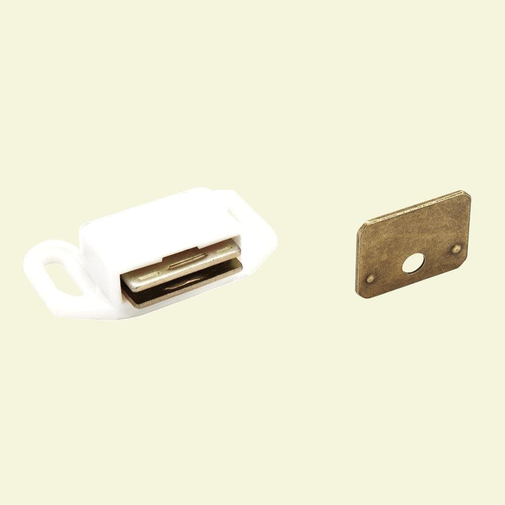 Amerock Magnetic Catch with Steel Strike, White