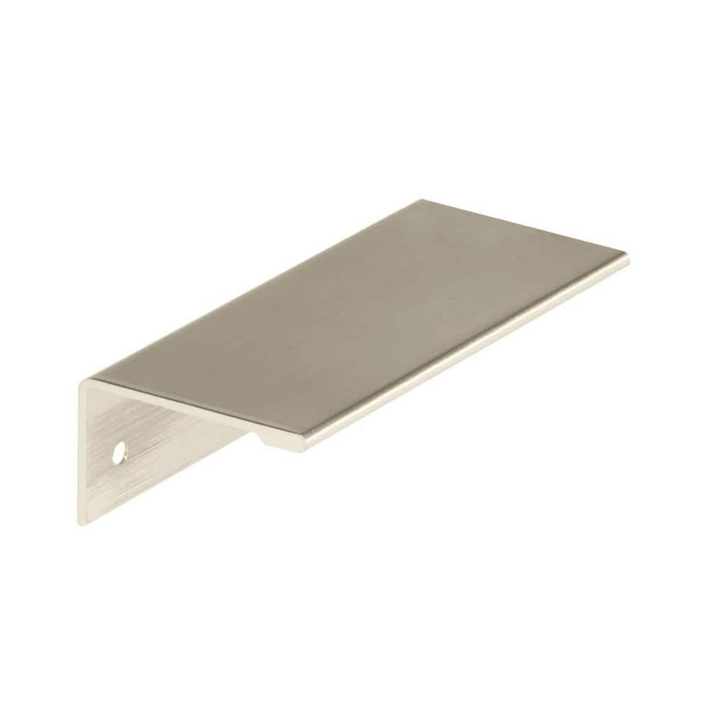 Amerock Edge Pull 3 in. (76 mm) Center-to-Center Satin Nickel Cabinet Drawer Pull, 10-Pack