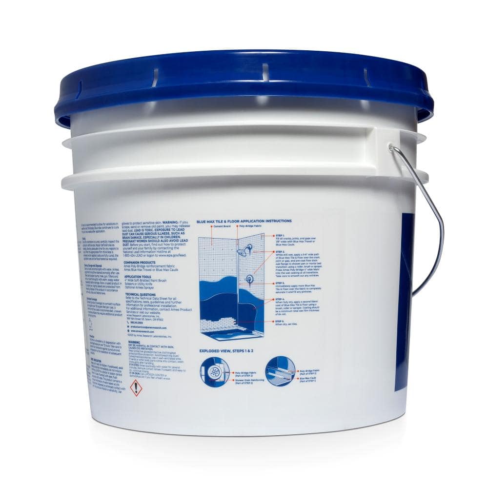 Ames Blue Max 3.5 Gal. Waterproofing Plus Crack Prevention Tile and Floor Membrane Adhesive