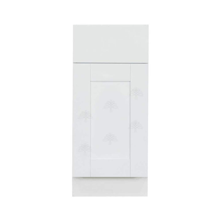 LIFEART CABINETRY Anchester Assembled 12x34.5x24 in. Base Cabinet with 1 Door and 1 Drawer in Classic White
