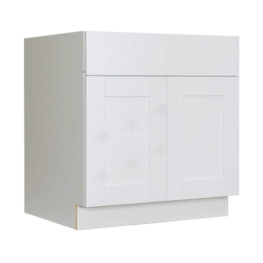 LIFEART CABINETRY Anchester Assembled 27 in. x 34.5 in. x 24 in. Base Cabinet with 2-Door and 1-Drawer in Classic White