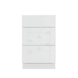 LIFEART CABINETRY Anchester Assembled 18x34.5x24 in. Base Cabinet with 3 Drawers in Classic White