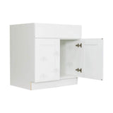 LIFEART CABINETRY Anchester Assembled 24 in. x 34.5 in. x 24 in. Sink Base Cabinet with 2-Door in Classic White
