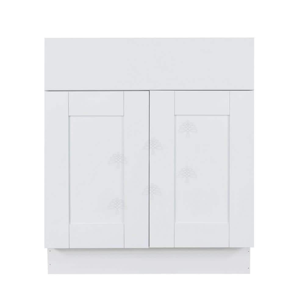 LIFEART CABINETRY Anchester Assembled 24 in. x 34.5 in. x 24 in. Sink Base Cabinet with 2-Door in Classic White