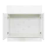 LIFEART CABINETRY Anchester Assembled 24 in. x 34.5 in. x 24 in. Sink Base Cabinet with 2-Door in Classic White