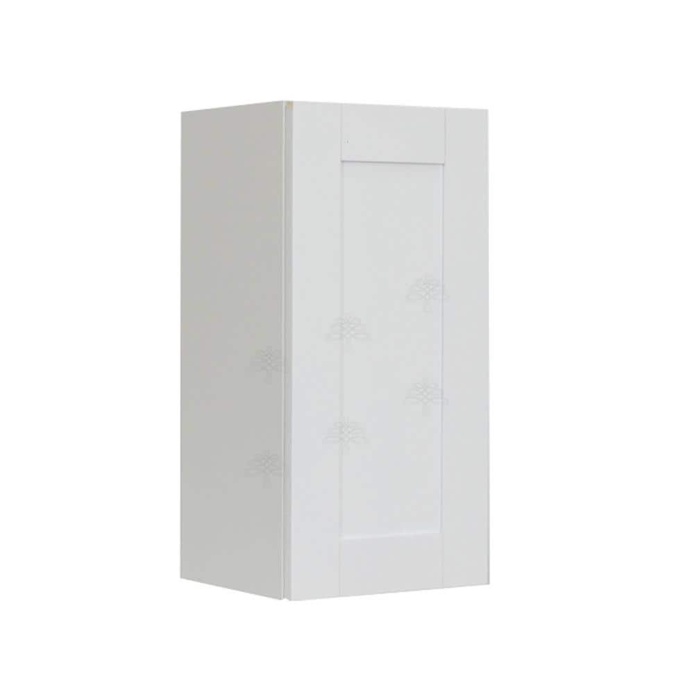 LIFEART CABINETRY Anchester Assembled 12x36x12 in. 1 Door Wall Cabinet with 2 Shelves in Classic White