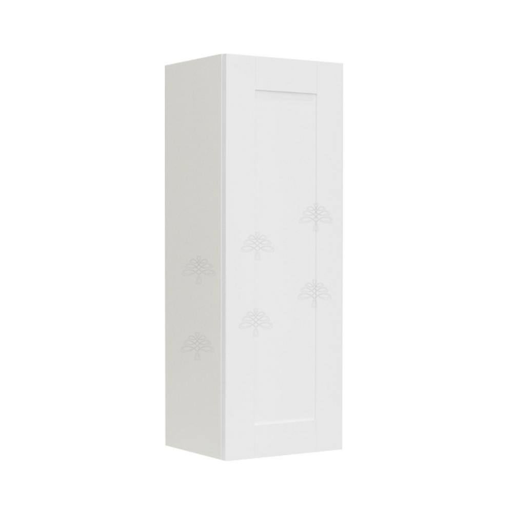 LIFEART CABINETRY Anchester Assembled 12x42x12 in. 1 Door Wall Cabinet with 3 Shelves in Classic White