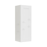 LIFEART CABINETRY Anchester Assembled 12x42x12 in. 1 Door Wall Cabinet with 3 Shelves in Classic White