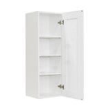LIFEART CABINETRY Anchester Assembled 12x42x12 in. 1 Door Wall Cabinet with 3 Shelves in Classic White