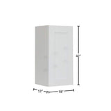 LIFEART CABINETRY Anchester Assembled 18x42x12 in. 1 Door Wall Cabinet with 3 Shelves in Classic White