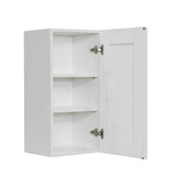 LIFEART CABINETRY Anchester Assembled 18x42x12 in. 1 Door Wall Cabinet with 3 Shelves in Classic White