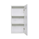 LIFEART CABINETRY Anchester Assembled 18x42x12 in. 1 Door Wall Cabinet with 3 Shelves in Classic White