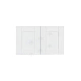 LIFEART CABINETRY Anchester Assembled 30x18x12 in. 2-Door Wall Cabinet with no Shelf in Classic White