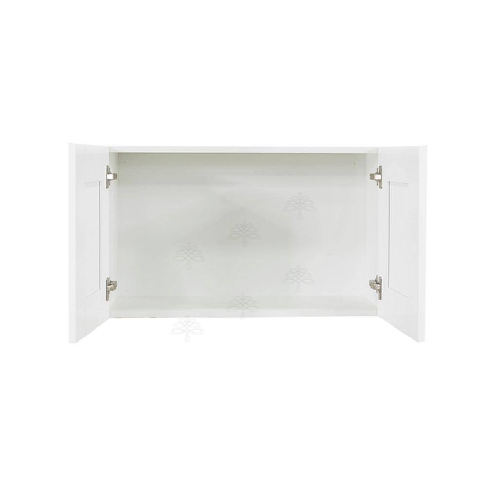 LIFEART CABINETRY Anchester Assembled 30x21x12 in. 2-Door Wall Cabinet with no Shelf in Classic White