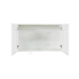 LIFEART CABINETRY Anchester Assembled 30x21x12 in. 2-Door Wall Cabinet with no Shelf in Classic White