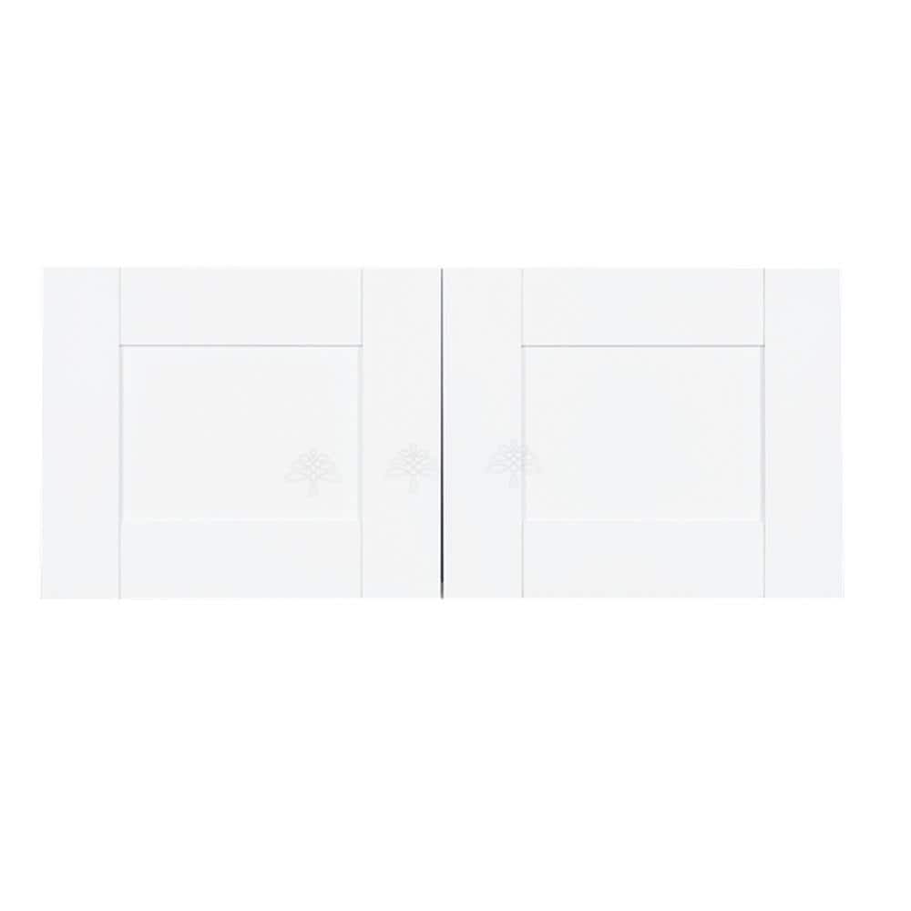 LIFEART CABINETRY Anchester Assembled 36 in. x 18 in. x 24 in. Wall Cabinet with 2-Doors no Shelf in White