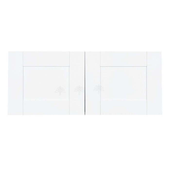 LIFEART CABINETRY Anchester Assembled 36 in. x 18 in. x 24 in. Wall Cabinet with 2-Doors no Shelf in White