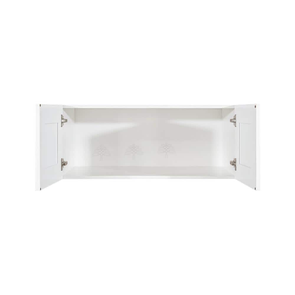 LIFEART CABINETRY Anchester Assembled 36 in. x 18 in. x 24 in. Wall Cabinet with 2-Doors no Shelf in White