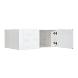 LIFEART CABINETRY Anchester Assembled 36 in. x 18 in. x 24 in. Wall Cabinet with 2-Doors no Shelf in White