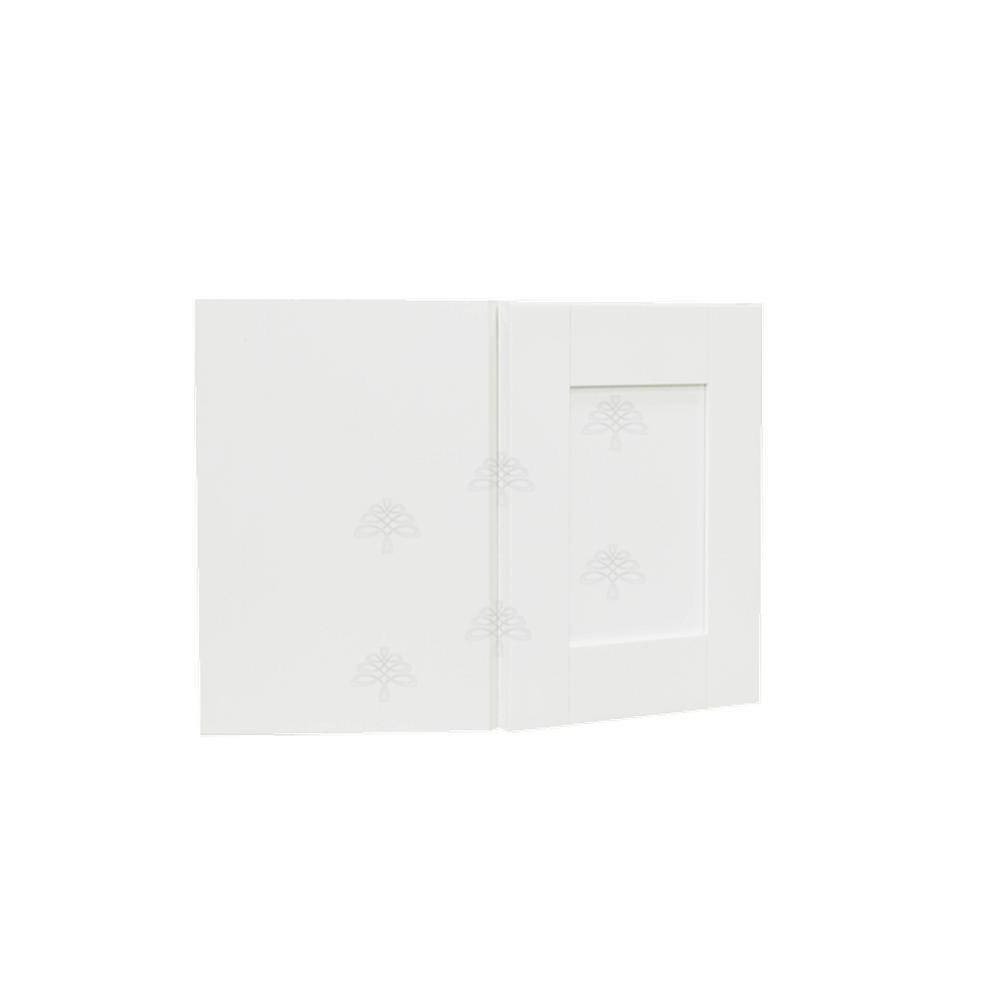 LIFEART CABINETRY Anchester Assembled 24 in. x 15 in. x 12 in. Wall Diagonal Cabinet with 1 Door in White