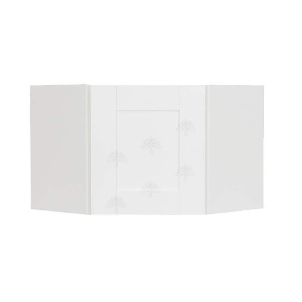 LIFEART CABINETRY Anchester Assembled 24 in. x 18 in. x 12 in. Wall Diagonal Cabinet with 1 Door in White