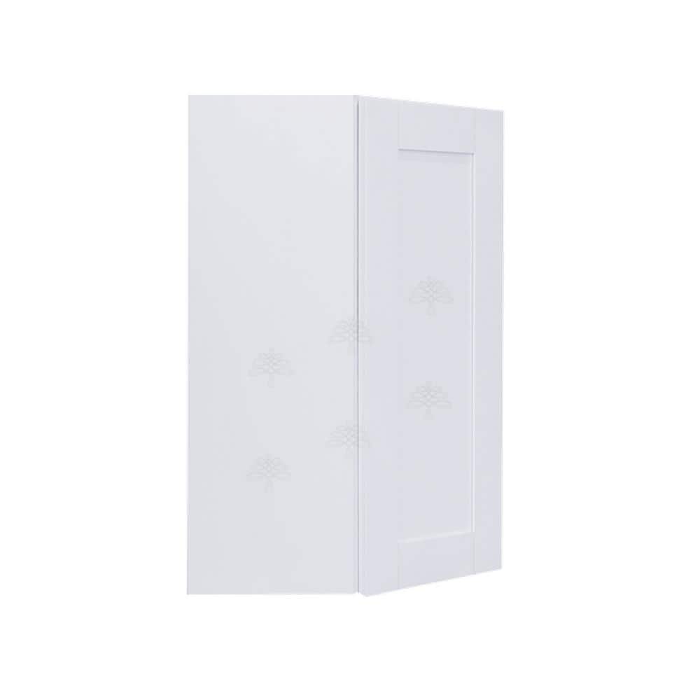 LIFEART CABINETRY Anchester White Plywood Shaker Stock Assembled Wall Corner Kitchen Cabinet (24 in. W x 30 in. H x 12 in. D)