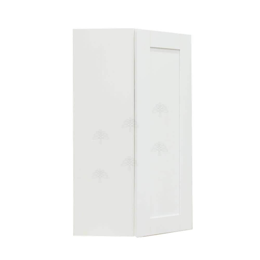 LIFEART CABINETRY Anchester White Plywood Shaker Stock Assembled Wall Corner Kitchen Cabinet (24 in. W x 42 in. H x 15 in. D)