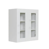 LIFEART CABINETRY Anchester Assembled 24 in. x 36 in. x 12 in. Wall Mullion Door Cabinet with 2-Doors 2-Shelves in White