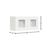 LIFEART CABINETRY Anchester Assembled 30 in. x 15 in. x 12 in. Wall Mullion Door Cabinet with 2-Doors in White