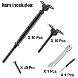 Angel Sar 1/8 in. Black Cable Railing Hardware, T316 Stainless Steel Adjustable Angle 1/8 in. Black Cable Railing Kit (10-Pack)