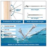 Angel Sar 10 Pairs 180° Adjustable Stainless Steel Cable Railing Kit, 1/8 in. Swage Toggle Turnbuckle Hardware