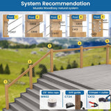 Angel Sar 10 Pairs 180° Adjustable Stainless Steel Cable Railing Kit, 1/8 in. Swage Toggle Turnbuckle Hardware