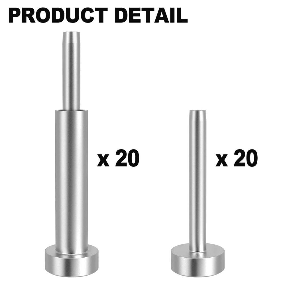 Angel Sar 20 Pairs Invisible Cable Railing kit, 1/8" Invisible Receiver & Swage Stud End for 2" x 2", 4 in. x 4" Wood/Metal Posts