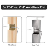Angel Sar 20 Pairs Invisible Cable Railing kit, 1/8" Invisible Receiver & Swage Stud End for 2" x 2", 4 in. x 4" Wood/Metal Posts