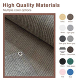 Angel Sar 3'x10' Brown-Grey Polyethylene Balcony Privacy Screen Fence, Chain Link Fabric Roll UV Protection Shield for Balcony