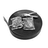Angel Sar Black 246 ft. x 0.15 ft. Polyvinyl Chloride PVC Chain Link Fence Slat, Privacy Tape (200-Piece Button Puncher Included)