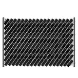 Angel Sar Black 246 ft. x 0.15 ft. Polyvinyl Chloride PVC Chain Link Fence Slat, Privacy Tape (200-Piece Button Puncher Included)