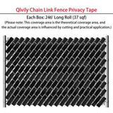 Angel Sar Black 246 ft. x 0.15 ft. Polyvinyl Chloride PVC Chain Link Fence Slat, Privacy Tape (200-Piece Button Puncher Included)