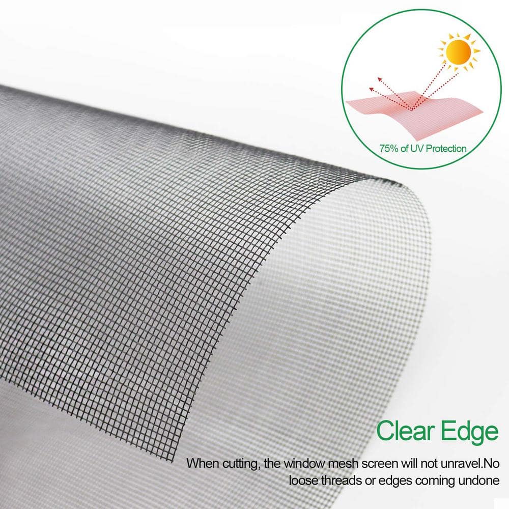 Angel Sar 60 in. x 100 ft. Fiberglass Window Screen Roll, DIY Custom Replacement Mesh Screens for Poultry Kitchens Tree Houses