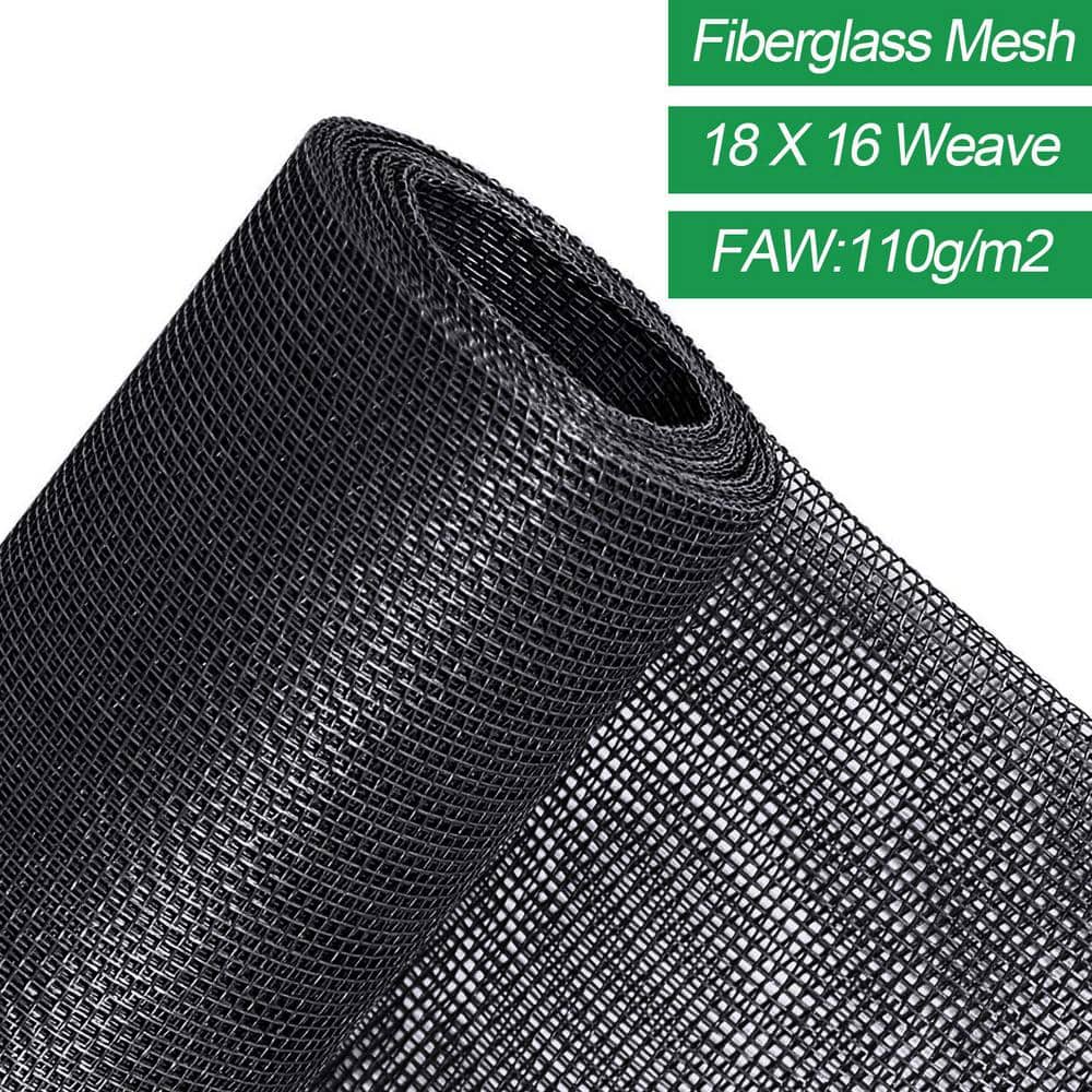 Angel Sar 60 in. x 100 ft. Fiberglass Window Screen Roll, DIY Custom Replacement Mesh Screens for Poultry Kitchens Tree Houses