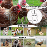 Angel Sar 15.3 in. x 14.7 ft. Chicken Wire Fencing Mesh, 0.6 in. Hexagonal Galvanized Hardware Cloth for Coop Barrier Rabbit Cage