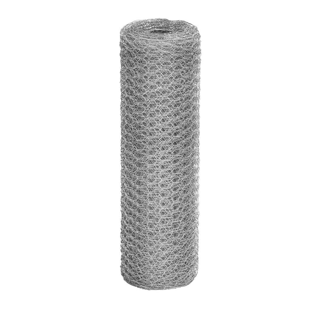 Angel Sar 15.3 in. x 14.7 ft. Chicken Wire Fencing Mesh, 0.6 in. Hexagonal Galvanized Hardware Cloth for Coop Barrier Rabbit Cage