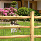 Angel Sar 24 in. x 50 ft. 16-Gauge Black PVC Poultry Netting, Coated Welded Wire Fence for Yard Vegetable Plant Protection