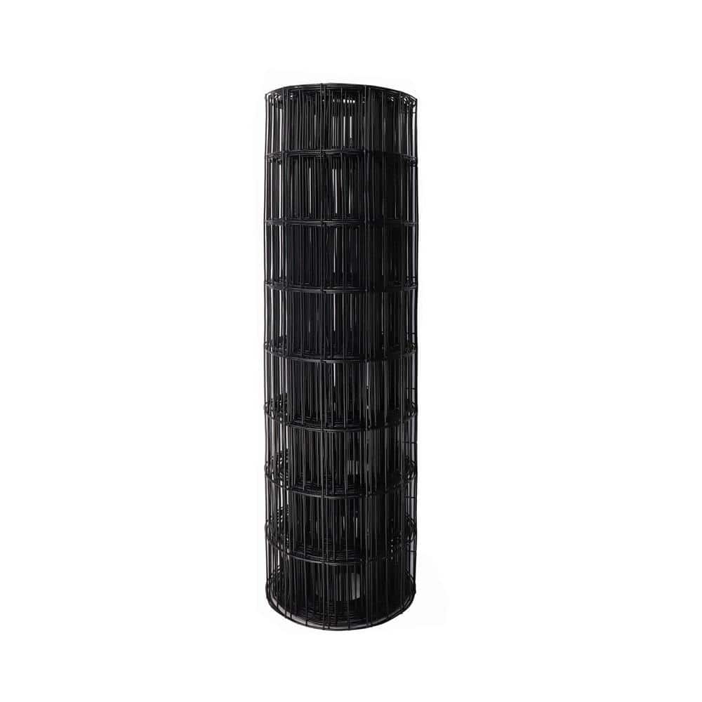 Angel Sar 24 in. x 50 ft. 16-Gauge Black PVC Poultry Netting, Coated Welded Wire Fence for Yard Vegetable Plant Protection