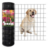 Angel Sar 24 in. x 50 ft. 16-Gauge Black PVC Poultry Netting, Coated Welded Wire Fence for Yard Vegetable Plant Protection