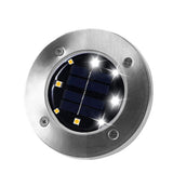 Angel Sar Cold Solar Ground Lights, 8 LED Garden Lights Solar Powered (12-Pack)