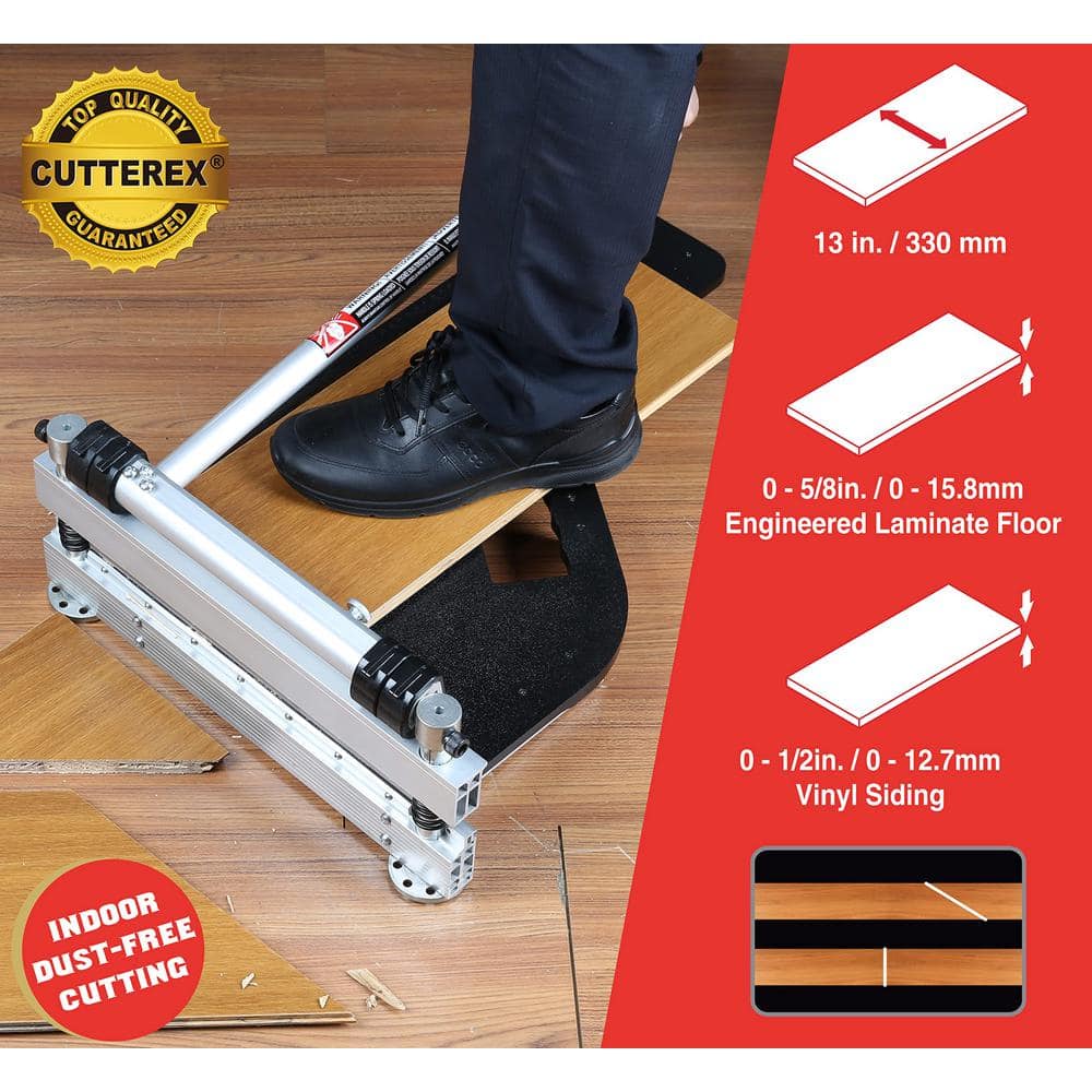 Angel Sar 13 in. Professional Laminate Floor Cutter, Vinyl Floor Cutter